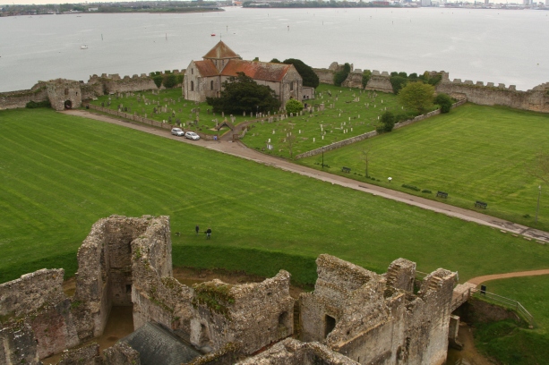 View from the top of Portchester castle
