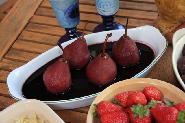 Poached pears